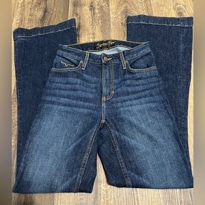 Kimes Ranch Women's Jennifer Ultra-High Rise Wide Flare Dark Wash Blue Jeans